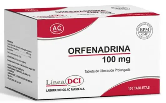 ORFENADRINA 100MG TAB
